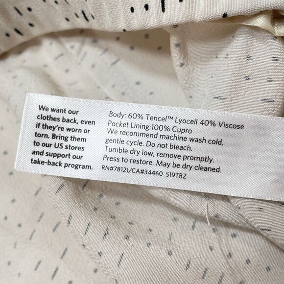 Eileen Fisher Pants Sz Medium White Tapered Elastic Waist Tencel Viscose Career - Picture 6 of 9